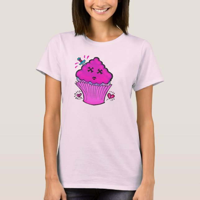 Dead Cute Zombie Cupcake T-shirt (Front)