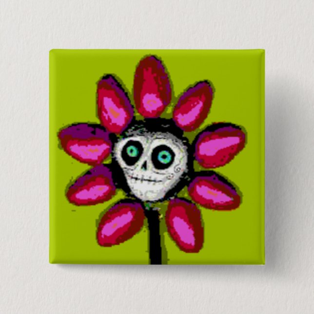 Dead Daisy 2 15 Cm Square Badge (Front)