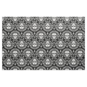 Dead Damask - Chic Sugar Skull Damask Pattern Fabric