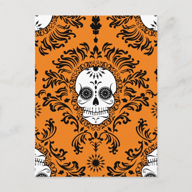 Dead Damask - Chic Sugar Skull Postcard (Front)