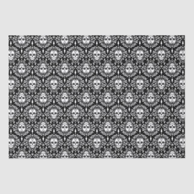 Dead Damask - Chic Sugar Skull Tissue Paper (Front)