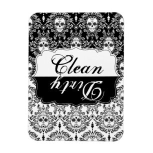 Dead Damask - Clean / Dirty Kitchen Magnet