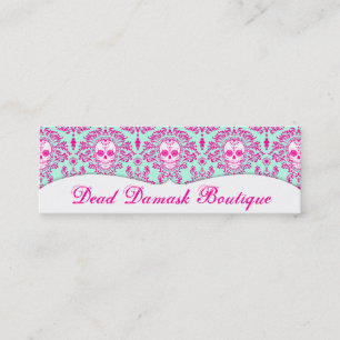 Dead Damask - Custom Skinny Sugar Skull Bizcards Mini Business Card