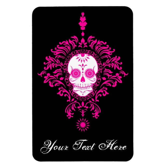 Dead Damask - Custom Sugar Skull Magnet (Vertical)