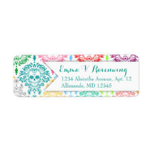 Dead Damask - Custom Sugar Skull Return Address