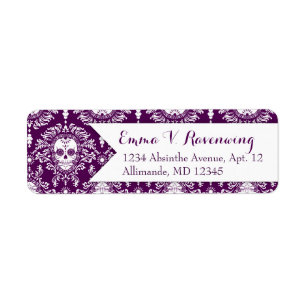 Dead Damask - Custom Sugar Skull Return Address