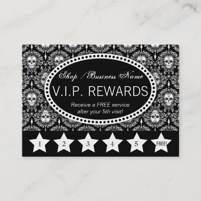 Dead Damask - Loyalty Rewards Card (Front)
