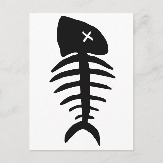 dead fish skeleton postcard (Front)