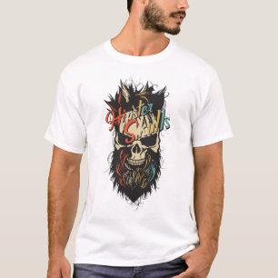 dead_head_hipster_barbu_crane_skull_barb_logo_ T-Shirt
