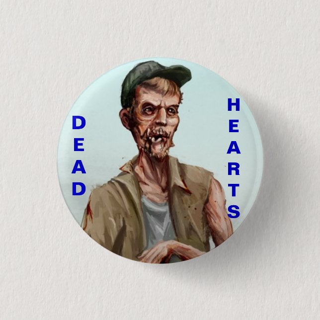 Dead Hearts Novel - Zombie Button (Front)