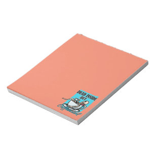 Dead Inside But Caffeinated Coffee Loving Skeleton Notepad