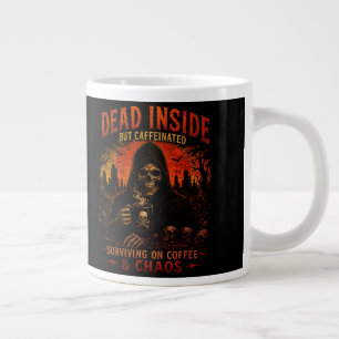Dead Inside But Caffeinated Funny Coffee Mug
