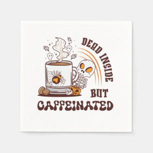 Dead Inside But Caffeinated Napkin