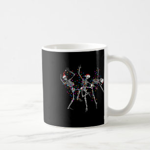 Dead Inside But It's Christmas Dancing Skeleton Fu Coffee Mug