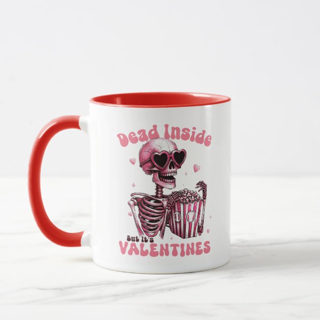 Dead Inside But It's Valentine funny Mug (Left)