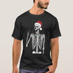 Dead-Inside But Jolly AF Skeleton Christmas Funny  T-Shirt