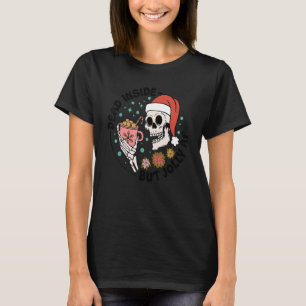Dead Inside But Jolly AF Skull Skeleton Hot Cocoa T-Shirt