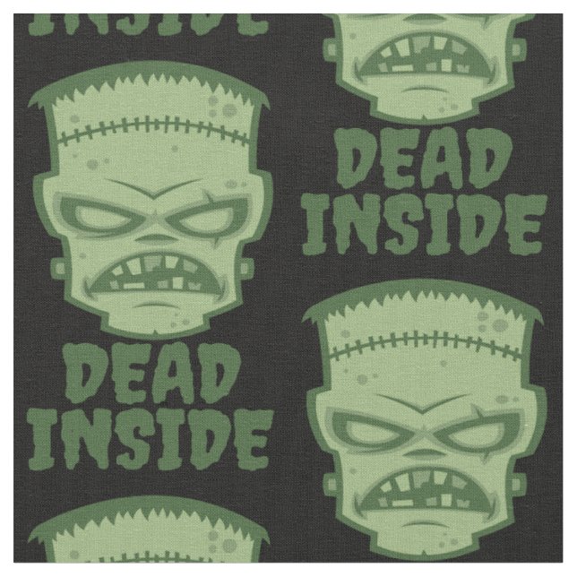 Dead Inside Frankenstein Monster Fabric (Close Up)