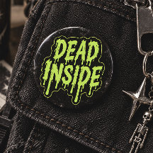 Dead Inside Neon Green Dripping Horror