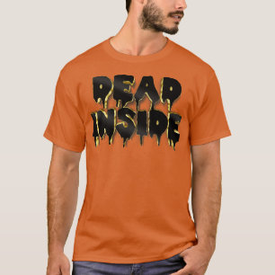 Dead Inside Nihilist Gold Graphic Design T-Shirt