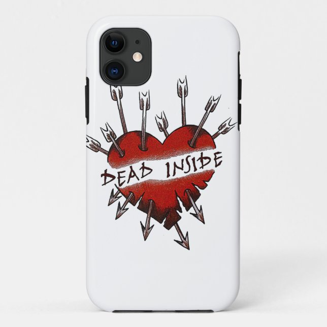 Dead Inside pierced heart Case-Mate iPhone Case (Back)