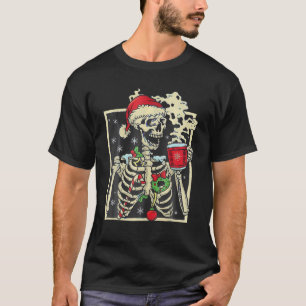 Dead Inside Skeleton Xmas Skull Sarcastic Christma T-Shirt