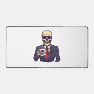 Dead Inside Skull � Funny Workday Skeleton Desk Mat
