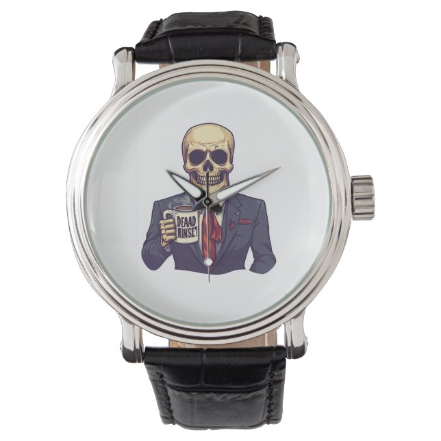 Dead Inside Skull � Funny Workday Skeleton Watch (Front)