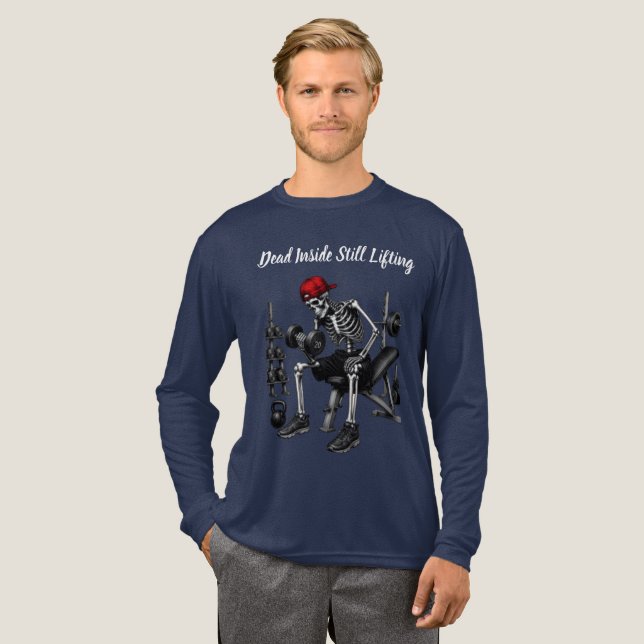 Dead Inside Still Lifting Tri-Blend Shirt (Full Front)