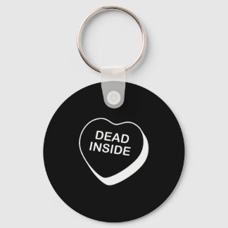 Dead Inside Valentines Day Conversation Heart  Key Ring