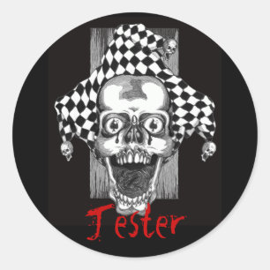 Dead Jester Sticker. Classic Round Sticker