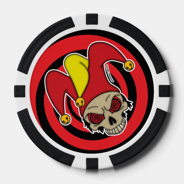 Dead Joker Screwball Graphics Poker Chips (Front)