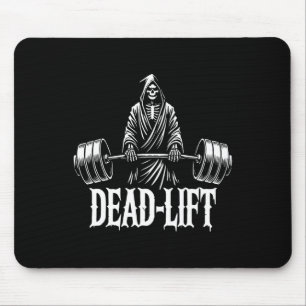 Dead-lift - Grim Reaper Halloween Gym Workout Body Mouse Pad