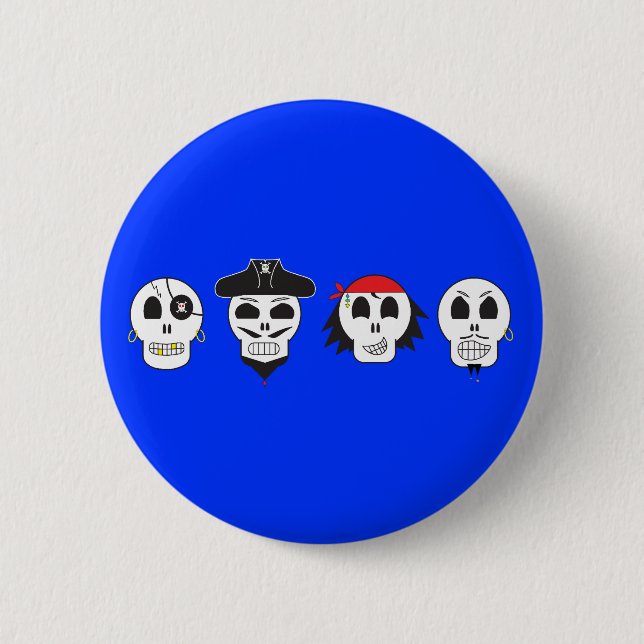 Dead Man's Pirate Crew 6 Cm Round Badge (Front)