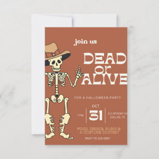 Dead or Alive Halloween Party Invitation