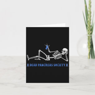 Dead Pancreas Society Diabetes Awareness Funny Ske Card