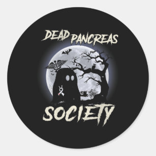 Dead Pancreas Society Diabetes Awareness Halloween Classic Round Sticker