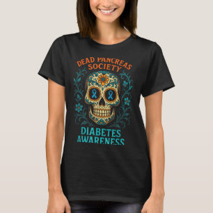 Dead Pancreas Society - Diabetes Awareness Skull _ T-Shirt