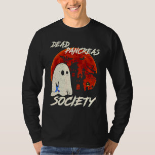Dead Pancreas Society Ghost Diabetes Awareness Hal T-Shirt