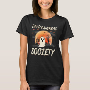 Dead Pancreas Society Ghost Diabetes Awareness Hal T-Shirt