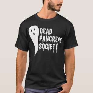 Dead Pancreas Society Ghost Halloween Diabetes T1D T-Shirt