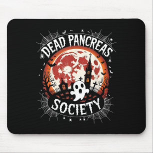 Dead Pancreas Society Ghost Halloween Disease Awar Mouse Pad