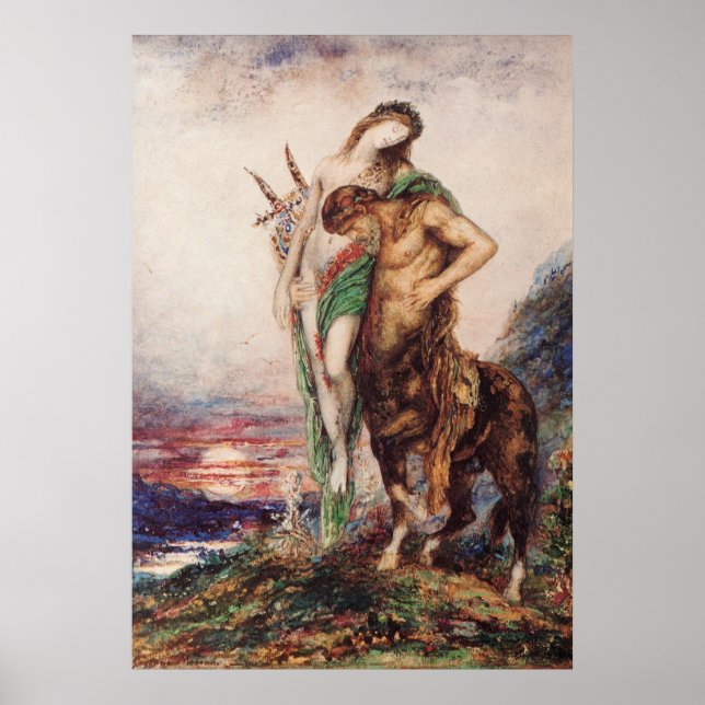 Dead Poet Being Carried by a Centaur (Sunset) Poster (Front)