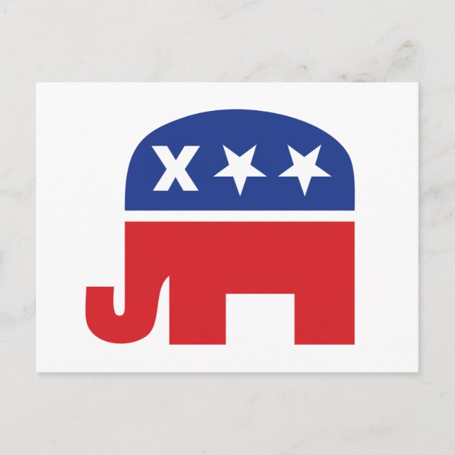 Dead Republican Elephant Postcard (Front)