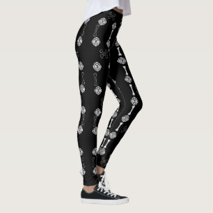 Dead Roses (Black & White) Leggings