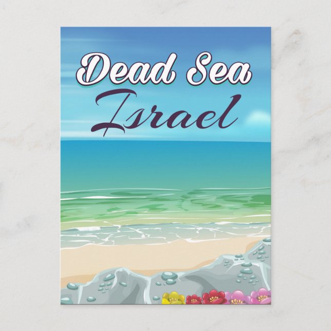 Dead Sea Israel travel poster Postcard (Front)