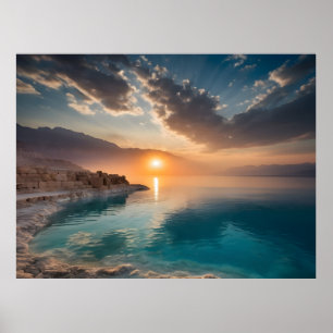 Dead Sea landscape Israel Poster