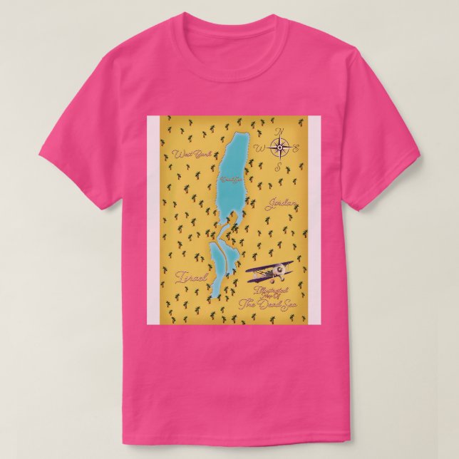 Dead sea map T-Shirt (Design Front)