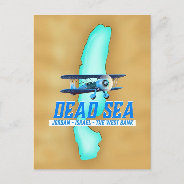 Dead Sea Travel Poster Postcard (Front)