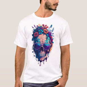 Dead Skull Flower Colorful V2 T-Shirt